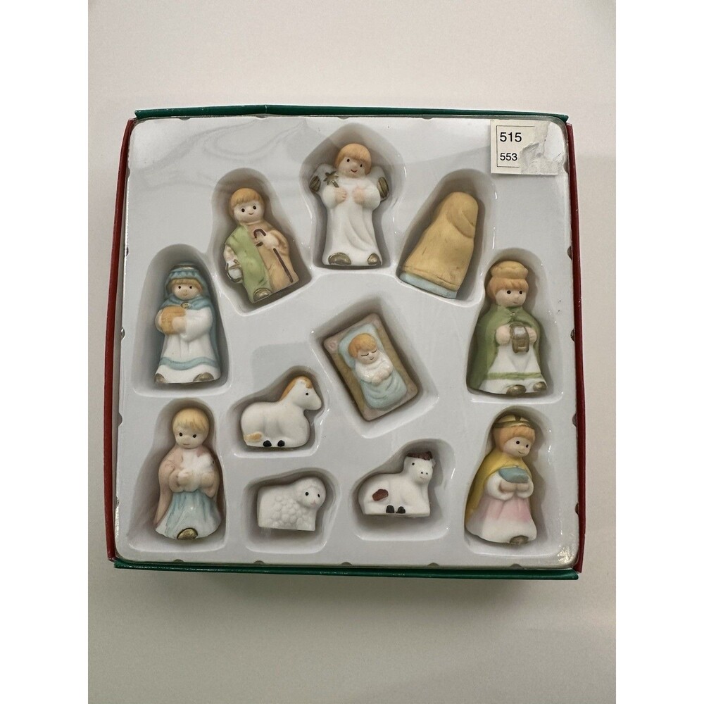 Vintage Mini Nativity Set Of 11 Trim Trends Seasonal Specialities Company 1994 - Picture 1 of 11